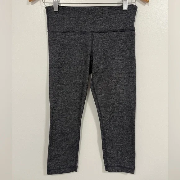 Lululemon Wunder Under Crop Black/Black 6 - Picture 7 of 16